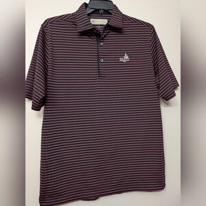 Donald Ross Performance Golf Polo Medium - The Homestead 1766 - Black/Rose